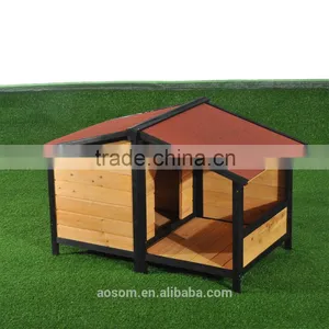 Pawhut Small Elevated Dog House With Opening Roof thumbnail-1