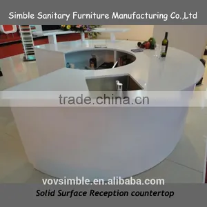 2016 Wholesales Durable Acrylic Solid Surface Reception Desk thumbnail-1