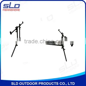 Aluminum Carp Fishing Rod Pod for 4 Rods With Adjustor Legs With Carrying Bag thumbnail-1