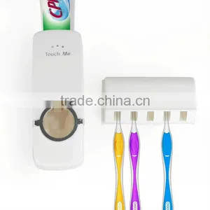 Bathroom Sets Toothpaste Dispenser Automatic Toothpaste Squeezer With 5 Toothbrush Holder Home Wall Mount thumbnail-2
