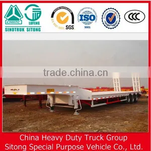 Heavy Duty Truck Howo 30 Ton Low Flatbed Semi Trailer Low Bed Truck Trailer Trucks And Trailers thumbnail-3