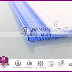 U Shaped Polycarbonate Sheet Four Multiwall Hollow Polycarbonte Wall Panel Honeycomb Sheet For Building Roofing With Profiles thumbnail-2