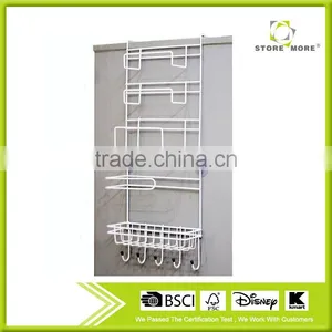 Store More Multipurpose Over-the-Door Basket and Rack With Hooks thumbnail-1