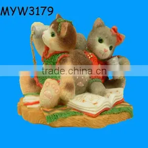 Hot Saling Lovely Resin Miniature Funny Baby Cat Statue thumbnail-1