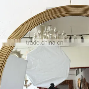 Wall Mounted Mirror In Stainless Steel Frame For Home Decor thumbnail-5