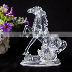 China Manufacturer Acrylic LED Lighting Galloping Horse Home Table Decorations thumbnail-2