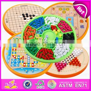 2016 Newest 5IN1 Wooden Board Game,funny Educational Wooden Children Board Game, Popular Children Wooden Toy Board Game W11A044 thumbnail-4