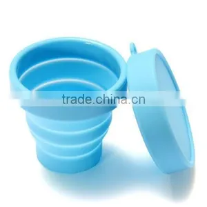 The Silicone Collapsible Outdoor Folding Cup Retractable Drinking Water Cup thumbnail-4