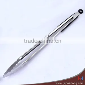 16" Long Skidproof Handle Stainless Steel Food Tongs thumbnail-1