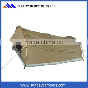 King Single Swag Camping Swags Canvas Tent Deluxe Extra Large thumbnail-1