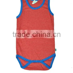 Baby Body Suit Sleeveles_100 % Organic Cotton Baby Body Suits and Soft With Sleeveless Babysuits Organic Latest Design thumbnail-1