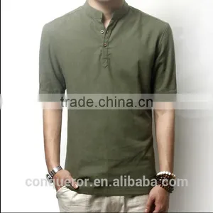 Men's White Linen Shirt HOT! MSRL0057 thumbnail-1