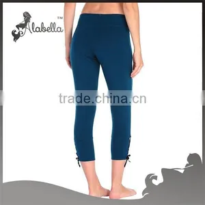 Wholesale Capri Pants,Womens Slim Promotional Ruffle Capri thumbnail-3