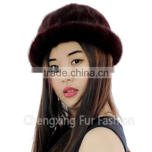CX-C-197B Fashion Best Women Hat Handmade Wholesale Mink Fur Winter Hat thumbnail-3