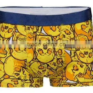 Comfortable Material Prevalent Design Mens Unique Yellow AOP Boxer Shorts thumbnail-1