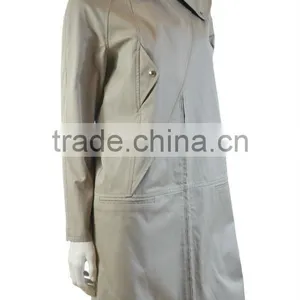 New Fashion Ladies Trench Coat Classic Style Custom Made Jacket Lady Grey Wool Trench Coat thumbnail-2