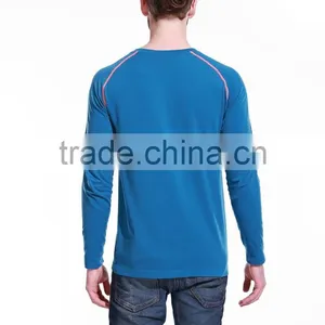 High Quality Men Seamless o Neck Black Long t Shirt thumbnail-2