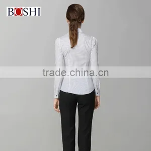 2015 Stylish Ladies Strip Long Cotton Shirts For Girls thumbnail-3