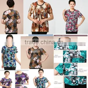 New 2017 Summer t Shirts Nice Flower Printing t Shirt Women Tops Plus Size Clothing thumbnail-2