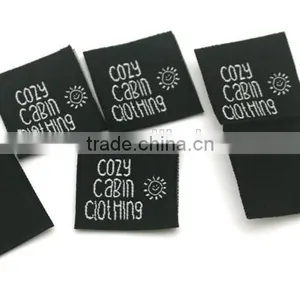 Customized Garment Labels/woven Labels/main Label/embroidered Tag Loop Fold WLF-001 thumbnail-3