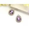 Crystal Rhinestone Wedding Bridal Anniversary Button Earrings for Women E5121 thumbnail-1