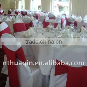 Red Wedding Satin Fabric Chair Sash Decorative Chair Sash thumbnail-1