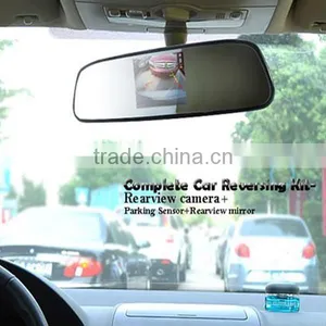 3.5 Inch TFT LCD Parking Mirror Monitor Dual Video Input Car Parking Sensor Set in the Mirror thumbnail-3