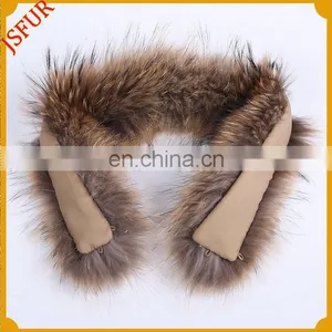 Fur Collar For Jacket/Coat/Vest Genuine Raccoon Fur Collar thumbnail-2