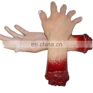 Horror Latex Bloody Hands Creepy Halloween Prop Decoration Decor thumbnail-2