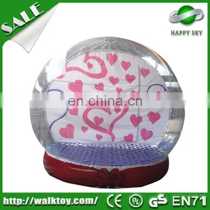 HI New Design Christmas Inflatable Human Size Snow Globe,Transparent Inflatable Decoration Snow Globe thumbnail-1