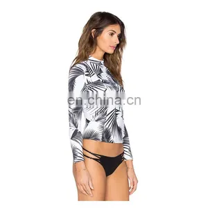 Wholesale Design Your Own Hot Sexy Printed Custom Rash Guard for Women thumbnail-2