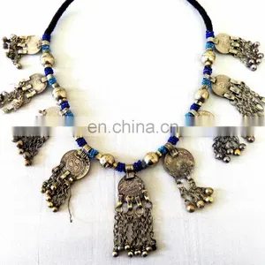 Afghani Vintage Handmade Necklace-Handmade Costume Necklace Set thumbnail-4