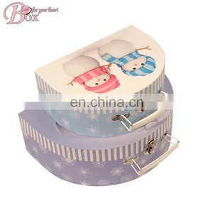 Chidren Cardboard Snowman Pattern Cute Paper Suitcase thumbnail-1