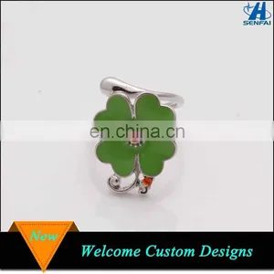 Cheap High Quality Silver Plated Four Leaf Clover Ring thumbnail-1