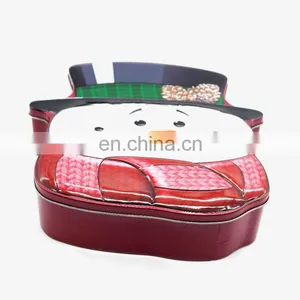 Customized Decorative Snowman Christmas Gift Metal Tins Boxes thumbnail-3