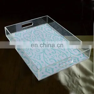 Custom Design Acrylic Plexiglass Perspex Mirror Tray,wholesale Lucite Tray With Insert thumbnail-4