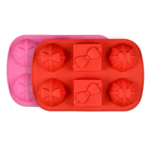 Free Sample Food Grade Heat Resistant Nontoxic Silicone Cake Mold Baking Mousse Pudding Mold Tool 6holes thumbnail-1