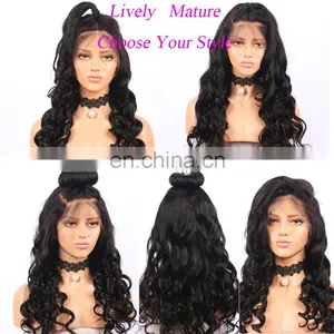 Wholesale Price Virgin Brazilian Hair 360 Lace Frontal Wig Curly Wig for Black Women thumbnail-5