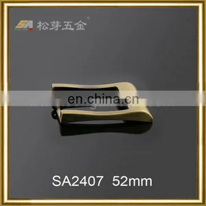 OEM Customized Zinc Alloy Gold Plated Strap Buckle thumbnail-2