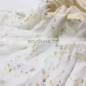 Cheap High Quality 100% Polyester 30D Bronzing Soft Polyester Chiffon Fabric for Women Dress thumbnail-5