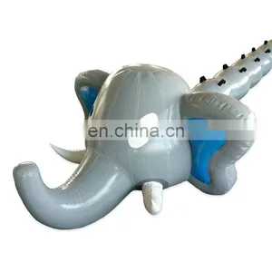 2020 New Design Inflatable Wipeout Sport Games Kids Adult Interactive Game Elephant Ride Tube For Team Building thumbnail-3