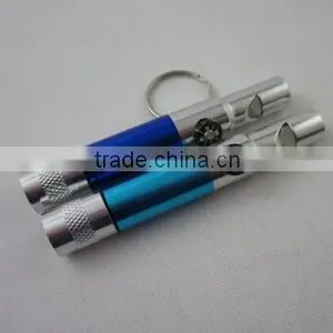 Promotion Gift Mini Whistle LED Flashlight With Keychain and Compass thumbnail-2