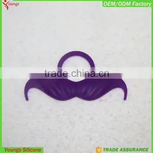 2016 Eco-friendly Lovely Silicone Beer Bottle Wine Glass Markers With Beard Shape thumbnail-3