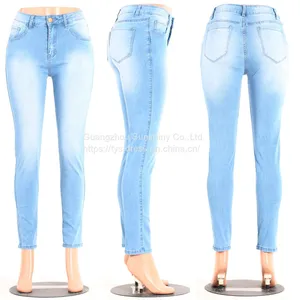 Wholesale Custom Denim Pants Women Ripped Jeans thumbnail-1