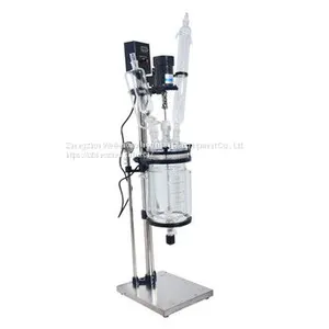 5L Jacketed Glass Reactor 5l Reactor Cheap Jacketed Laboratory Reactor Lab Glass Reactor With Jacket thumbnail-1
