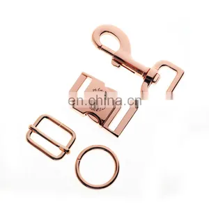 OEM ODM Accept 26mm Quick Release Contoured Plastic Metal Adjustable Pet Buckle for Dog Collar and Handbags thumbnail-1