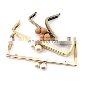Wholesale Square Silver Brassy Golden Handbag Hardware Bag Part Clutch Frame For Wallet Bag thumbnail-3
