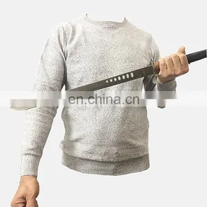 Custom Logo HPPE Black Gray Anti-cutting Clothing Level 5 Jacket Protection Cut Resistant Safety Work Clothes thumbnail-1
