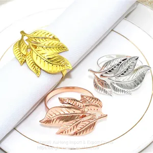 New Design Leaf Designed Napkin Ring Forest Theme Wedding thumbnail-1