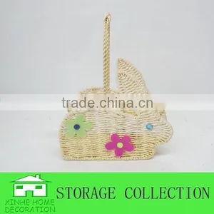 Handmade Decorative Rabbit Easter Paper Basket thumbnail-2